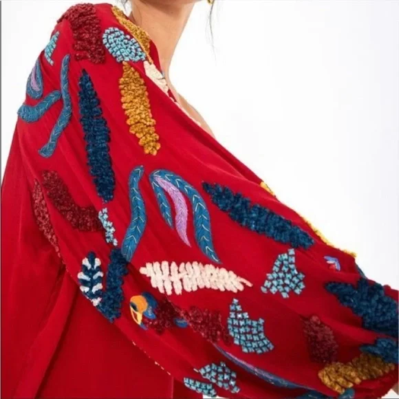 Embroidered One Shoulder Farm Rio Dress - Picture 3 of 9